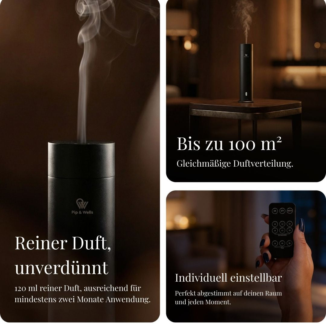 Pure One Waterless Scent Diffuser & 100% Natural Fragrance box (3×120ML)