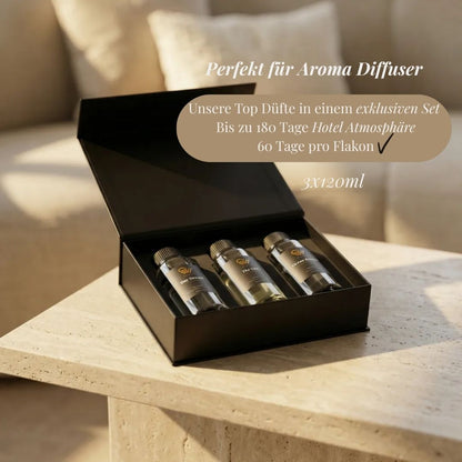 Pure One Waterless Scent Diffuser & 100% Natural Fragrance box (3×120ML)