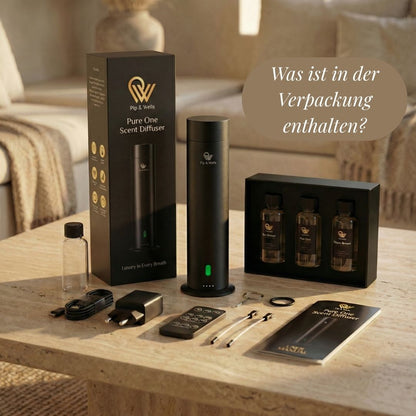 Pure One Waterless Scent Diffuser & 100% Natural Fragrance box (3×120ML)