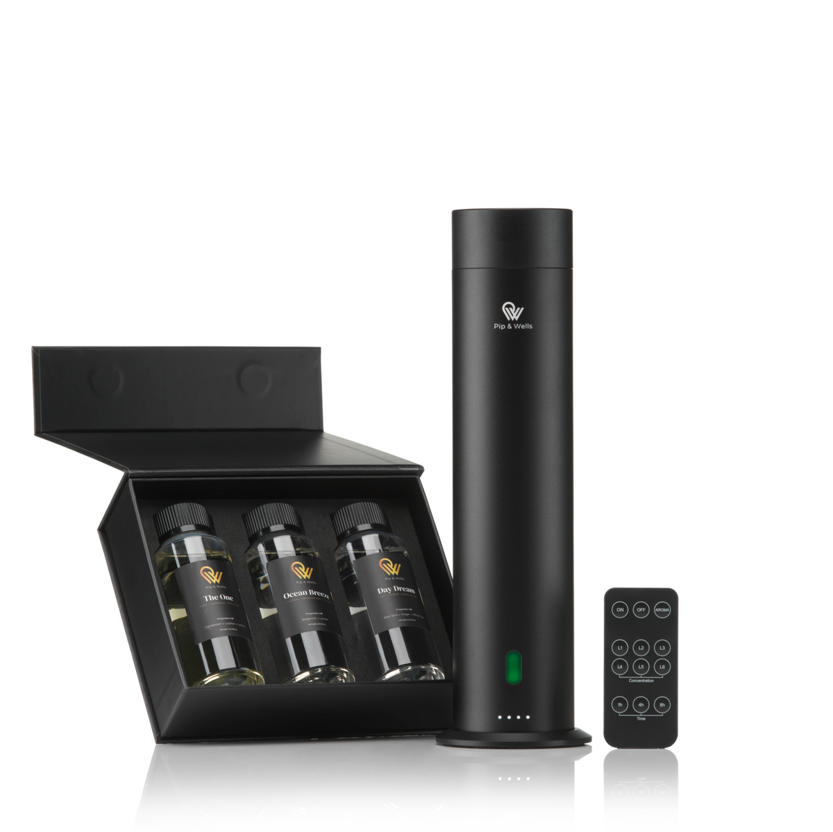 Pure One Waterless Scent Diffuser & 100% Natural Fragrance box (3×120ML)